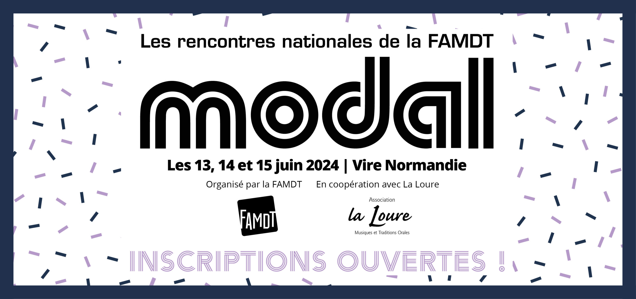 You are currently viewing Modal – Les rencontres – 13, 14 et 15 juin 2024 – inscriptions ouvertes !