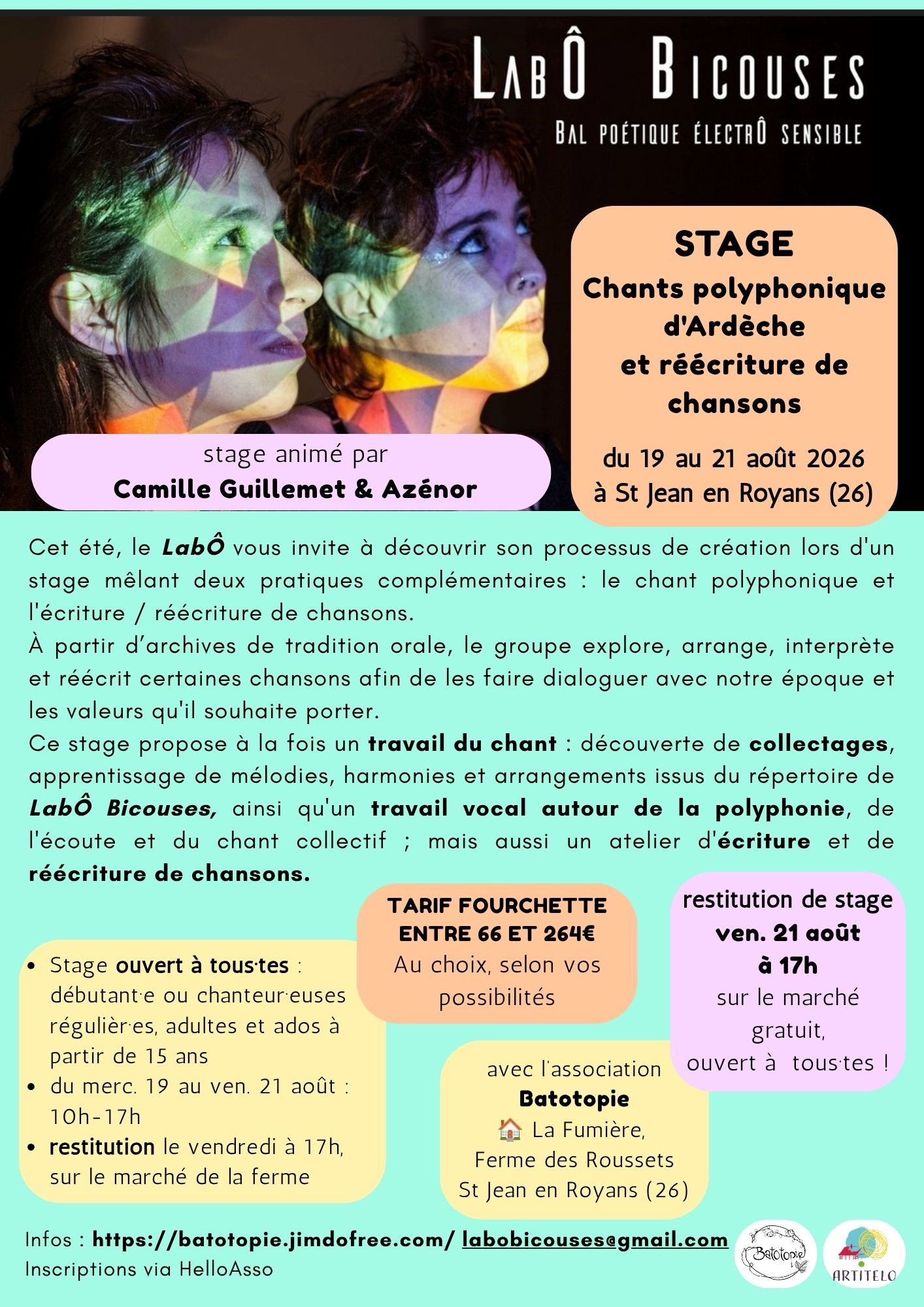 You are currently viewing Stage de chant polyphonique d&rsquo;Ardèche et (ré)écriture de chants trad&rsquo;
